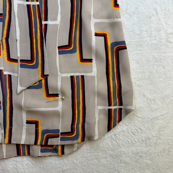 Rachel Comey Upland Dress 100% Silk Rainbow Print Tunic Shirt Dress Size 2 EUC - Picture 11 of 16
